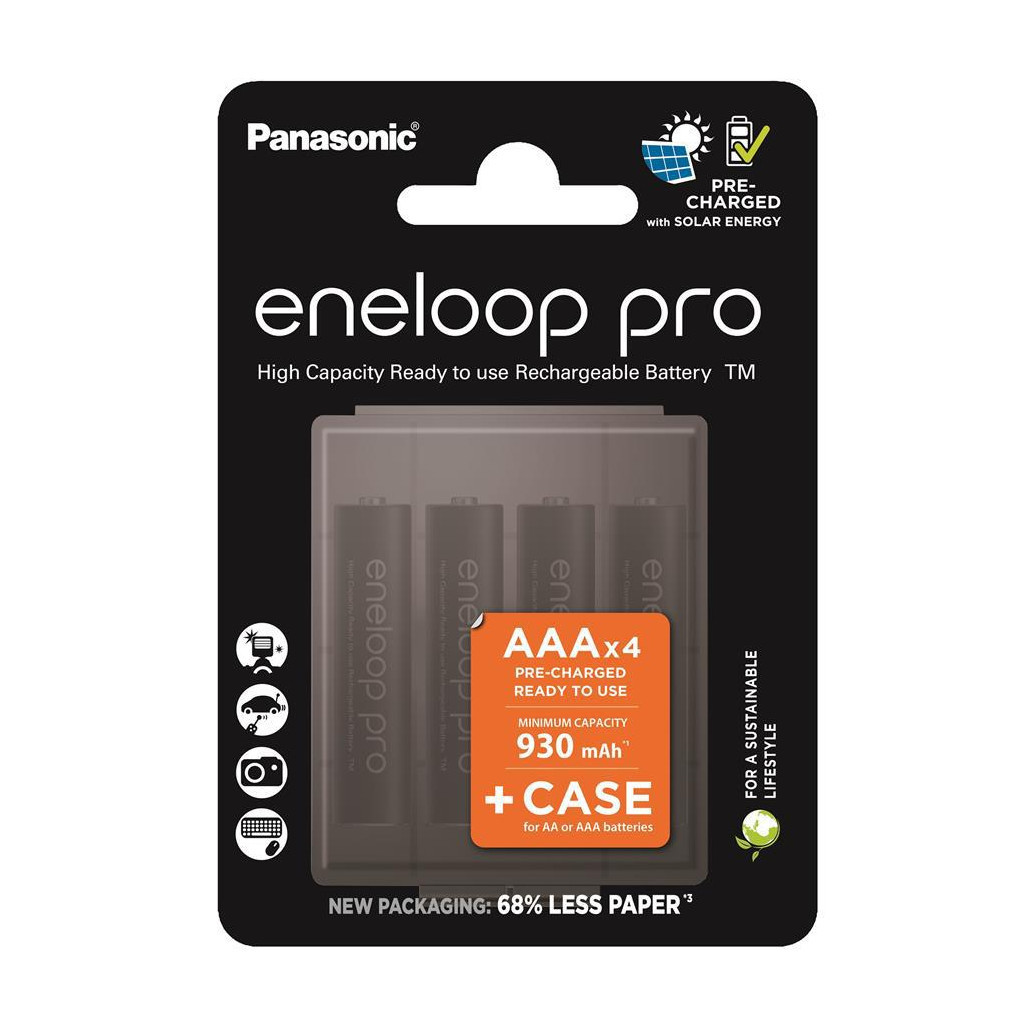 Акумулятор Panasonic Eneloop AAA 930mAh Pro NI-MH * 4 + Сase (BK-4HCDEC4CP) Акумулятор Panasonic Eneloop AAA 930mAh Pro NI-MH * 4 + Сase (BK-4HCDEC4CP)