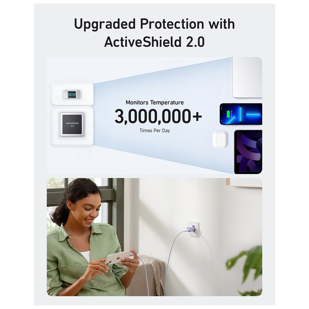 Зарядний пристрій Anker PowerPort 511 Nano III - 30W USB-C White (A2147G21) - фото 3 Зарядний пристрій Anker PowerPort 511 Nano III - 30W USB-C White (A2147G21) - фото 3