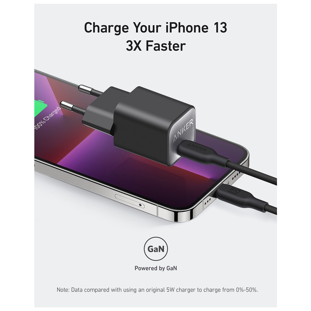 Зарядний пристрій Anker PowerPort 511 Nano III - 30W USB-C White (A2147G21) - фото 6 Зарядний пристрій Anker PowerPort 511 Nano III - 30W USB-C White (A2147G21) - фото 6