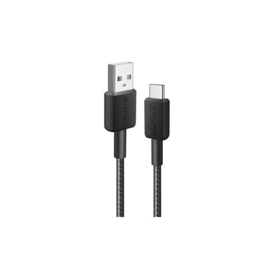 Дата кабель USB 2.0 AM to USB-C 0.9m 322 Black Anker (A81H5G11) - фото 1