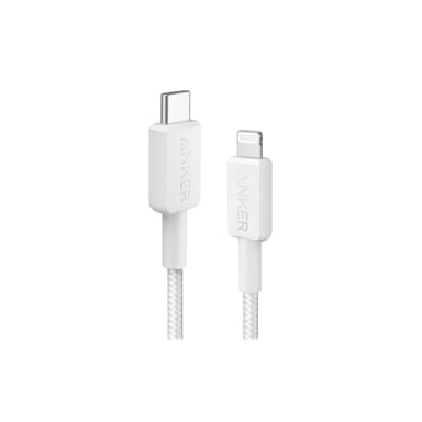 Дата кабель USB 2.0 AM to Lightning 1.8m 322 White Anker (A81B6H21) - фото 1