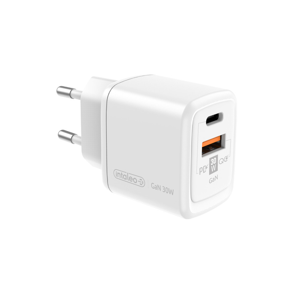 Зарядний пристрій Intaleo 30W GAN USB-C PD+USB-A QC 3.0 white (1283126578274) Зарядний пристрій Intaleo 30W GAN USB-C PD+USB-A QC 3.0 white (1283126578274)