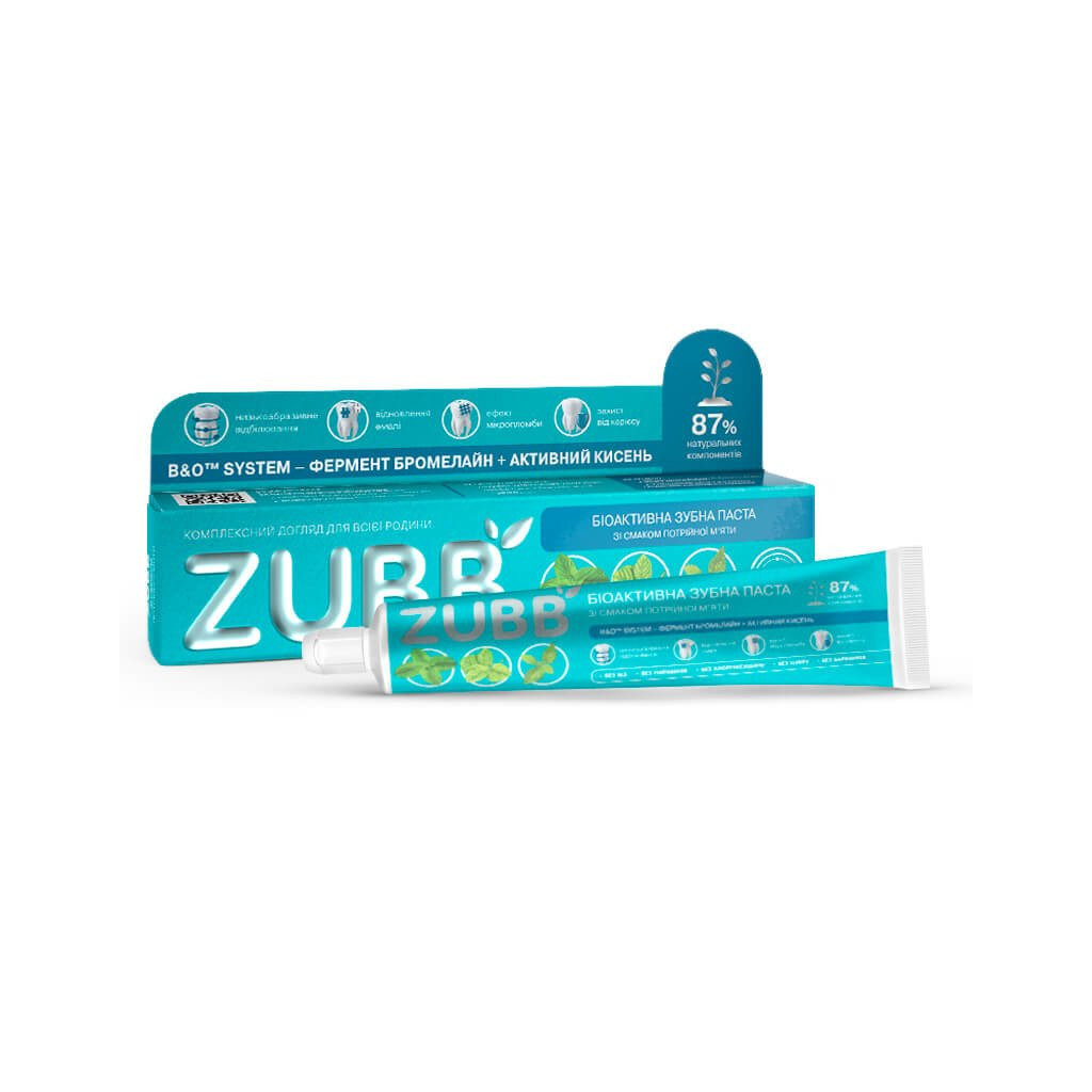 Зубна паста Zubb Потрійна м%27ята 90 г (4820206210067) Зубна паста Zubb Потрійна м%27ята 90 г (4820206210067)