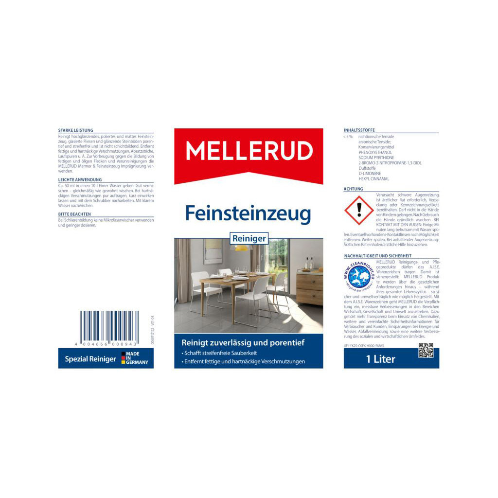 Засіб для миття підлоги Mellerud Для чищення керамограніту та керамічної плитки 1 л (4004666000943) - фото 3 Засіб для миття підлоги Mellerud Для чищення керамограніту та керамічної плитки 1 л (4004666000943) - фото 3