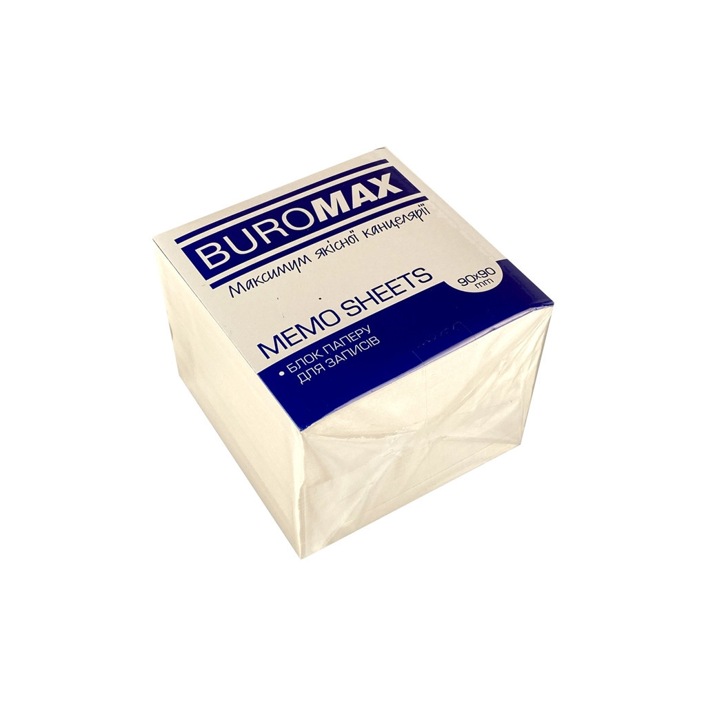 Папір для нотаток Buromax білий 90х90х50 мм, не склеєний (BM.2276) - фото 1