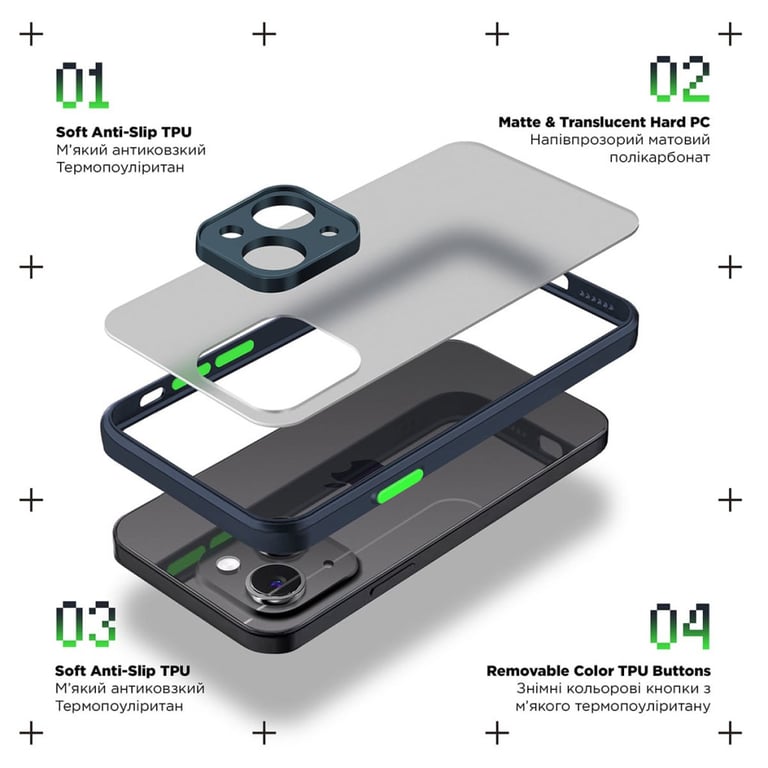 Чохол до мобільного телефона Armorstandart Frosted Matte Samsung A25 5G (A256) Navy Blue (ARM69692) - фото 2