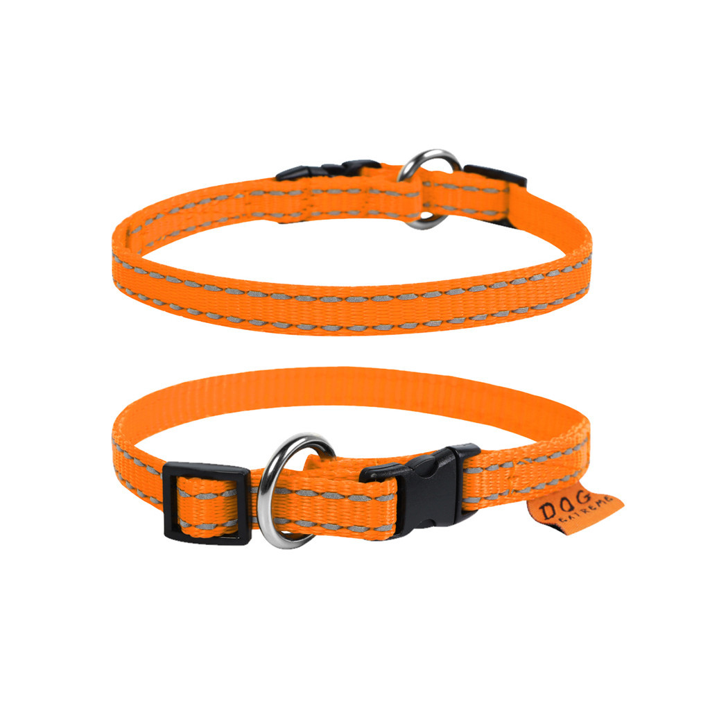 Нашийник для тварин Dog Extreme з нейлону регульований Ш 20 мм Д 25-40 см помаранчевий (01624) - фото 2 Нашийник для тварин Dog Extreme з нейлону регульований Ш 20 мм Д 25-40 см помаранчевий (01624) - фото 2