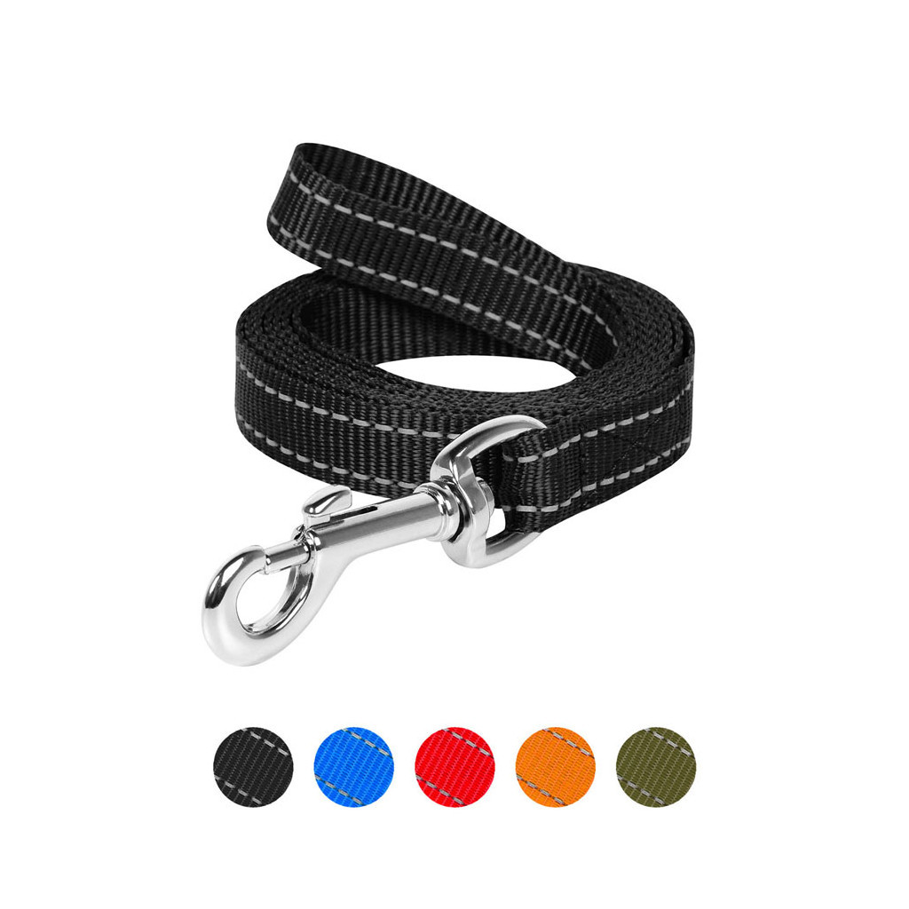 Повідець для собак Dog Extreme з нейлону Ш 20 мм Д 200 см чорний (04631) Повідець для собак Dog Extreme з нейлону Ш 20 мм Д 200 см чорний (04631)