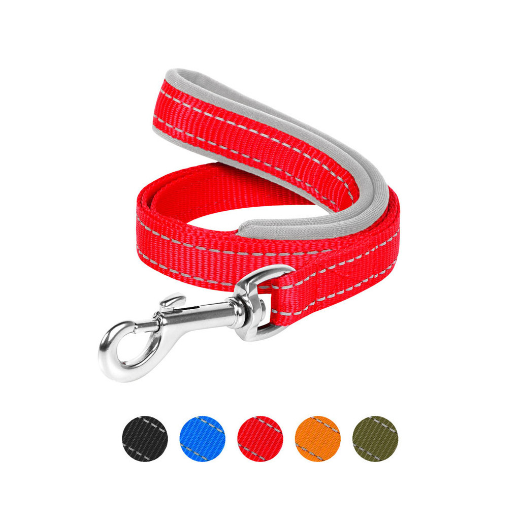 Повідець для собак Dog Extreme з нейлону з прогумованою ручкою Ш 20 мм Д 122 см червоний (43153) - фото 1 Повідець для собак Dog Extreme з нейлону з прогумованою ручкою Ш 20 мм Д 122 см червоний (43153) - фото 1