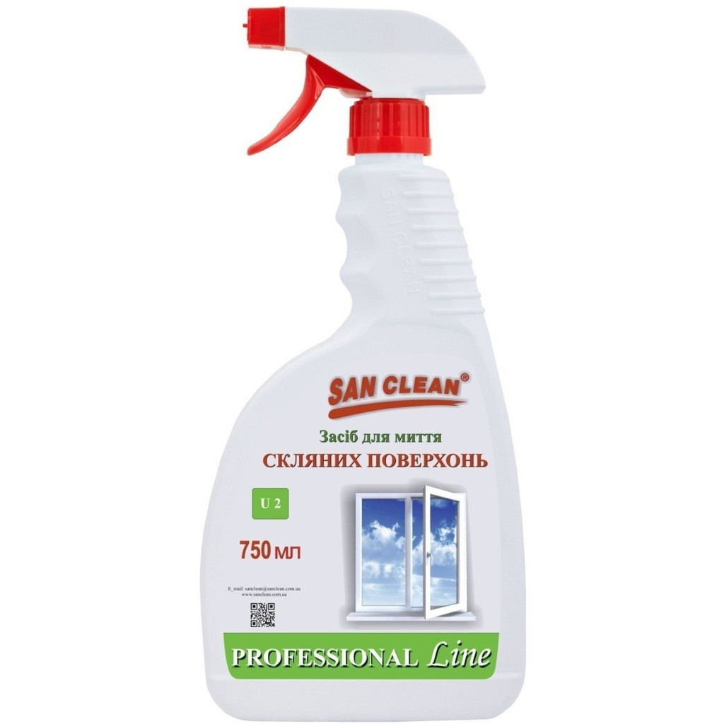 Засіб для миття скла San Clean Prof Line 750 мл (4820003544570) - фото 1 Засіб для миття скла San Clean Prof Line 750 мл (4820003544570) - фото 1