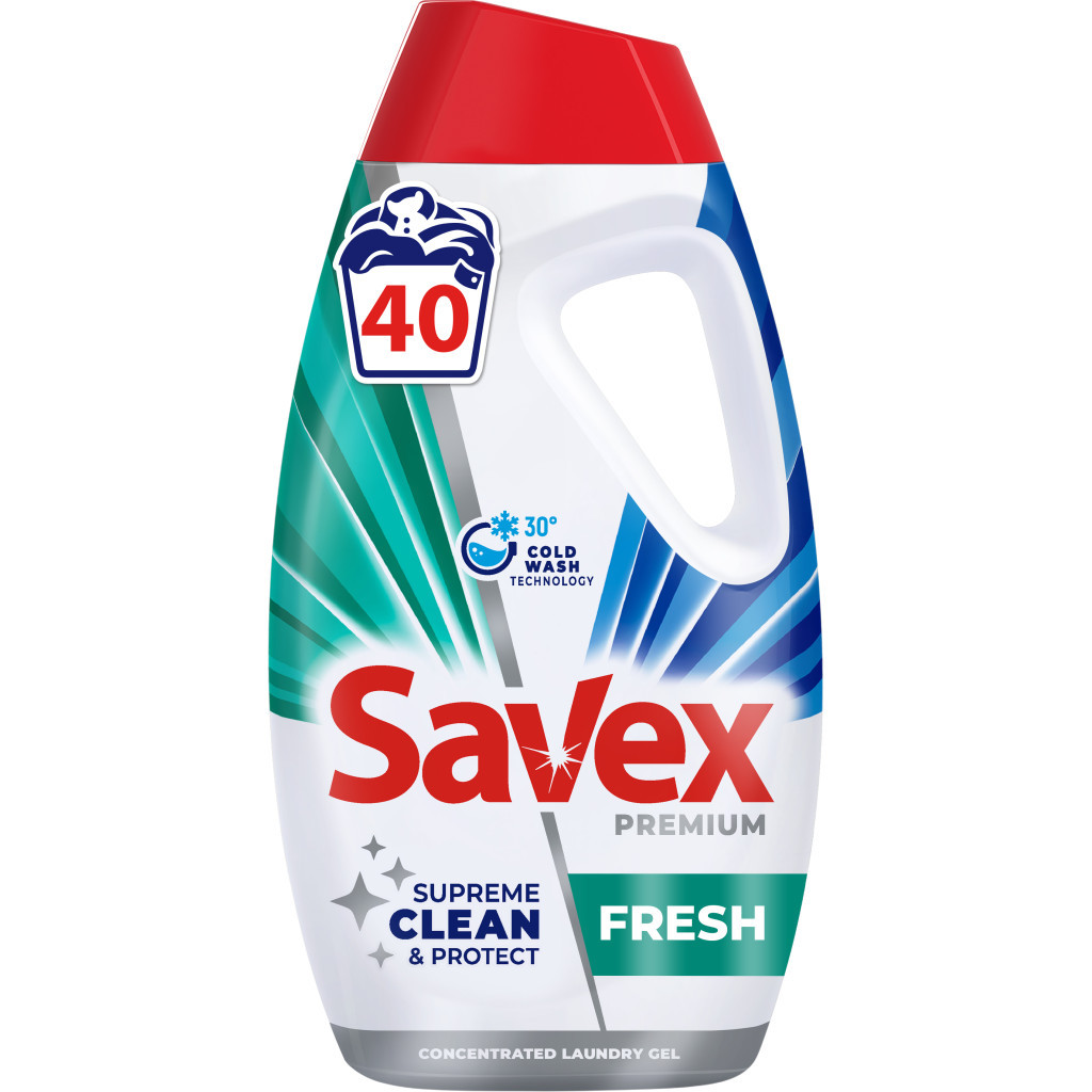 Гель для прання Savex Premium Fresh 1.8 л (3800024048043) - фото 1 Гель для прання Savex Premium Fresh 1.8 л (3800024048043) - фото 1
