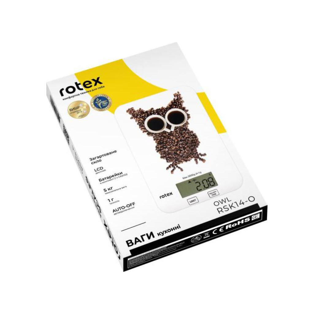 Ваги кухонні Rotex RSK14-O owl - фото 5 Ваги кухонні Rotex RSK14-O owl - фото 5
