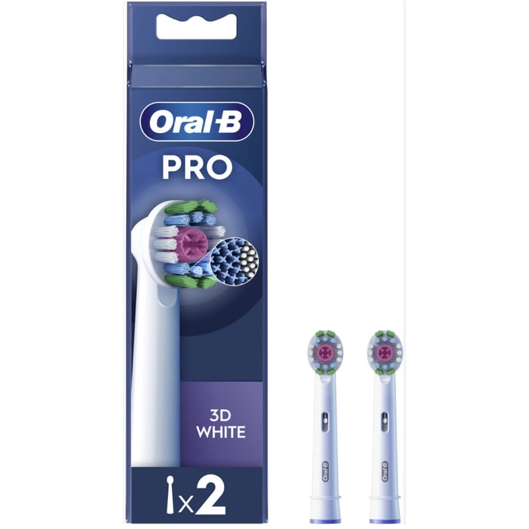 Насадка для зубної щітки Oral-B Pro 3D White, 2 шт (8006540847183) - фото 1