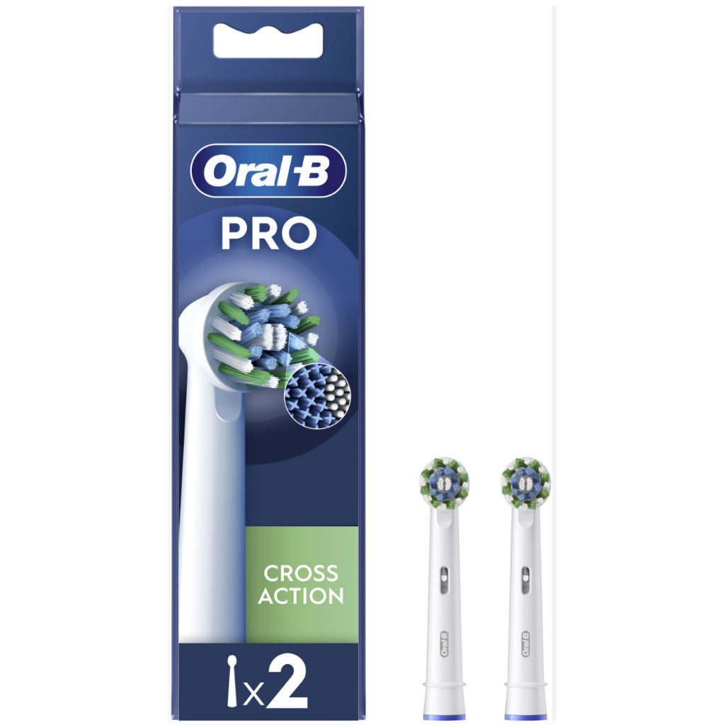 Насадка для зубної щітки Oral-B Oral-B Pro Cross Action, 2 шт (8006540847725) - фото 1 Насадка для зубної щітки Oral-B Oral-B Pro Cross Action, 2 шт (8006540847725) - фото 1