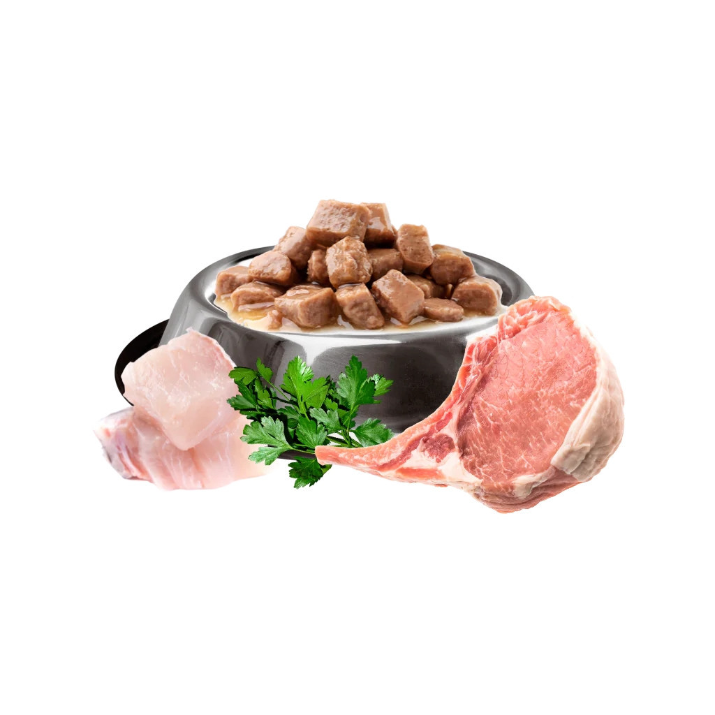 Вологий корм для кішок Mis Kiss з ягням в соусі 100 г (4820164440186/4820111141432) - фото 2 Вологий корм для кішок Mis Kiss з ягням в соусі 100 г (4820164440186/4820111141432) - фото 2