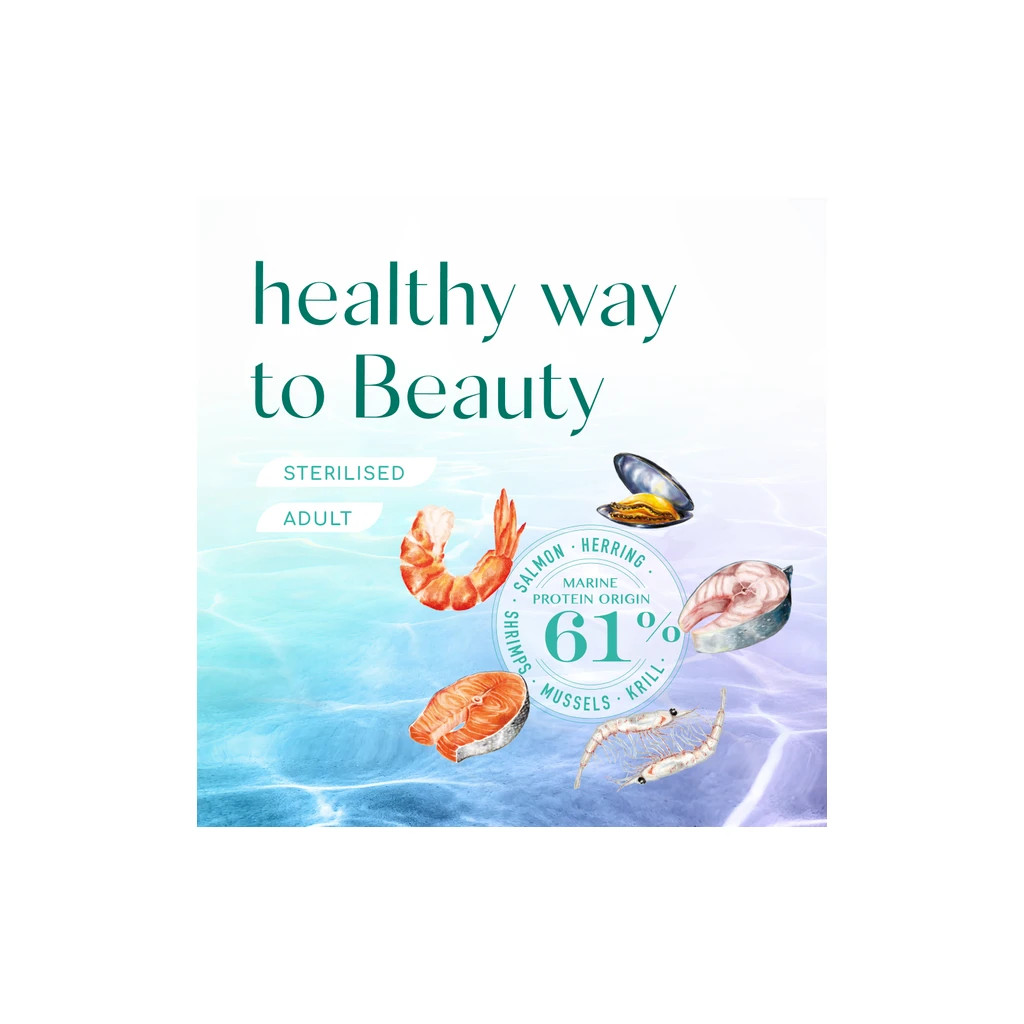 Сухий корм для кішок Optimeal Beauty Fitness для стерилізованих/кастрованих з морепродуктами 4 кг (4820215369824) - фото 7 Сухий корм для кішок Optimeal Beauty Fitness для стерилізованих/кастрованих з морепродуктами 4 кг (4820215369824) - фото 7