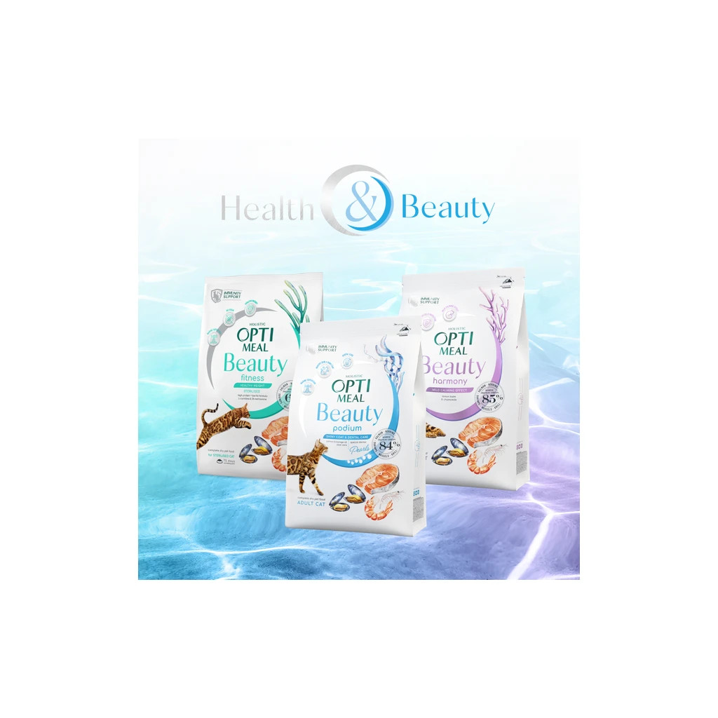 Сухий корм для кішок Optimeal Beauty Fitness для стерилізованих/кастрованих з морепродуктами 4 кг (4820215369824) - фото 8 Сухий корм для кішок Optimeal Beauty Fitness для стерилізованих/кастрованих з морепродуктами 4 кг (4820215369824) - фото 8