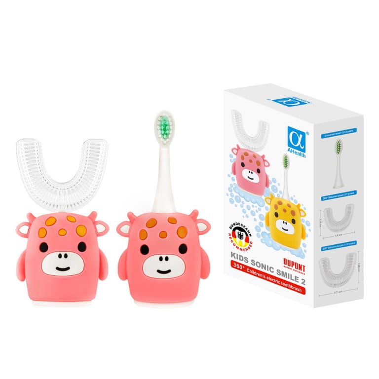Електрична зубна щітка AHealth KIDS SONIC SMILE 2 Pink (AHkss2p) - фото 1