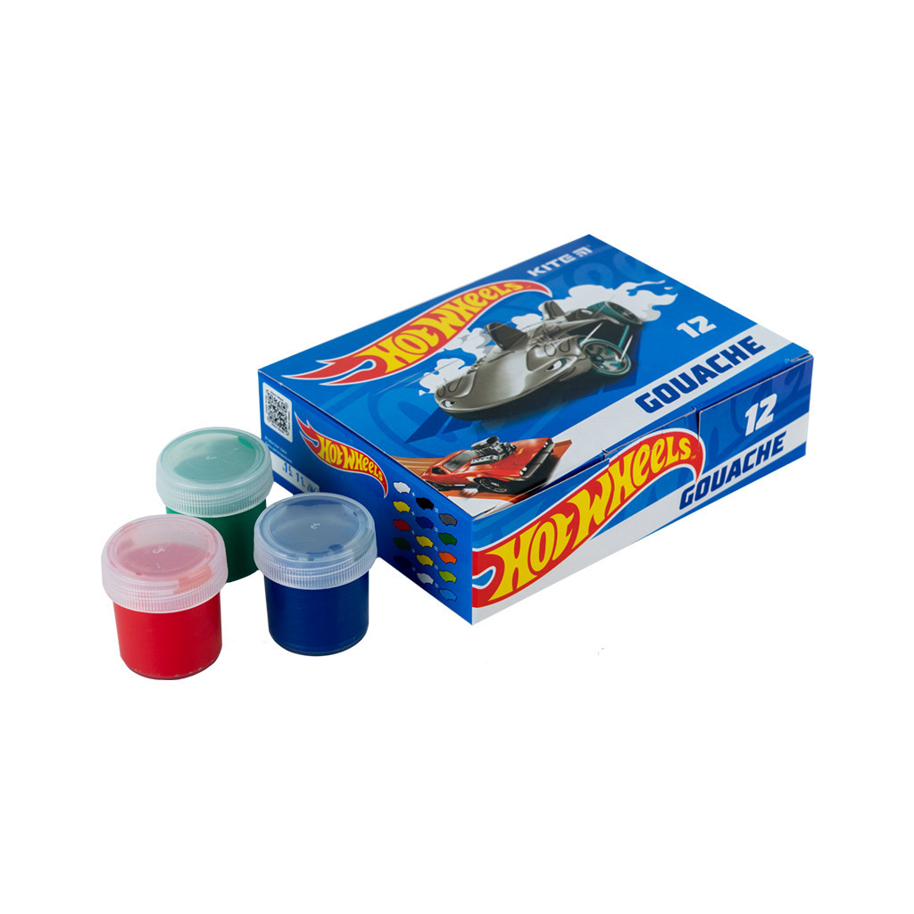 Гуашеві фарби Kite Hot Wheels 12 кольорів, 20 мл (HW23-063) - фото 3 Гуашеві фарби Kite Hot Wheels 12 кольорів, 20 мл (HW23-063) - фото 3