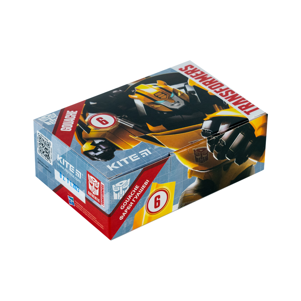 Гуашеві фарби Kite Transformers 6 кольорів, 20 мл (TF23-062) - фото 1