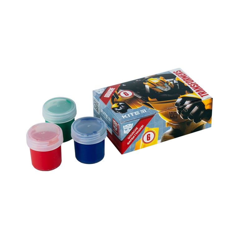 Гуашеві фарби Kite Transformers 6 кольорів, 20 мл (TF23-062) - фото 3