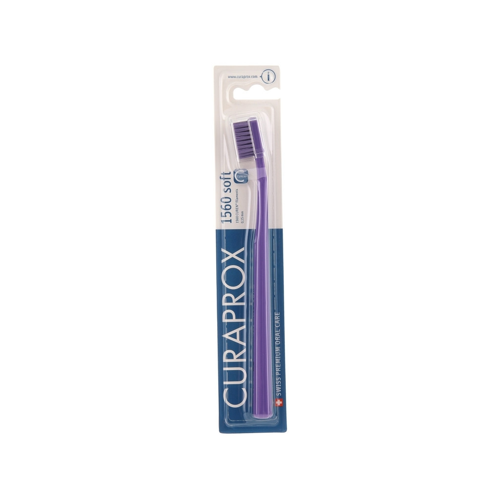 Зубна щітка Curaprox CS 1560 Soft М%27яка D 0.15 мм Фіолетова з фіолетовою щетиною (CS 1560-12) - головне фото