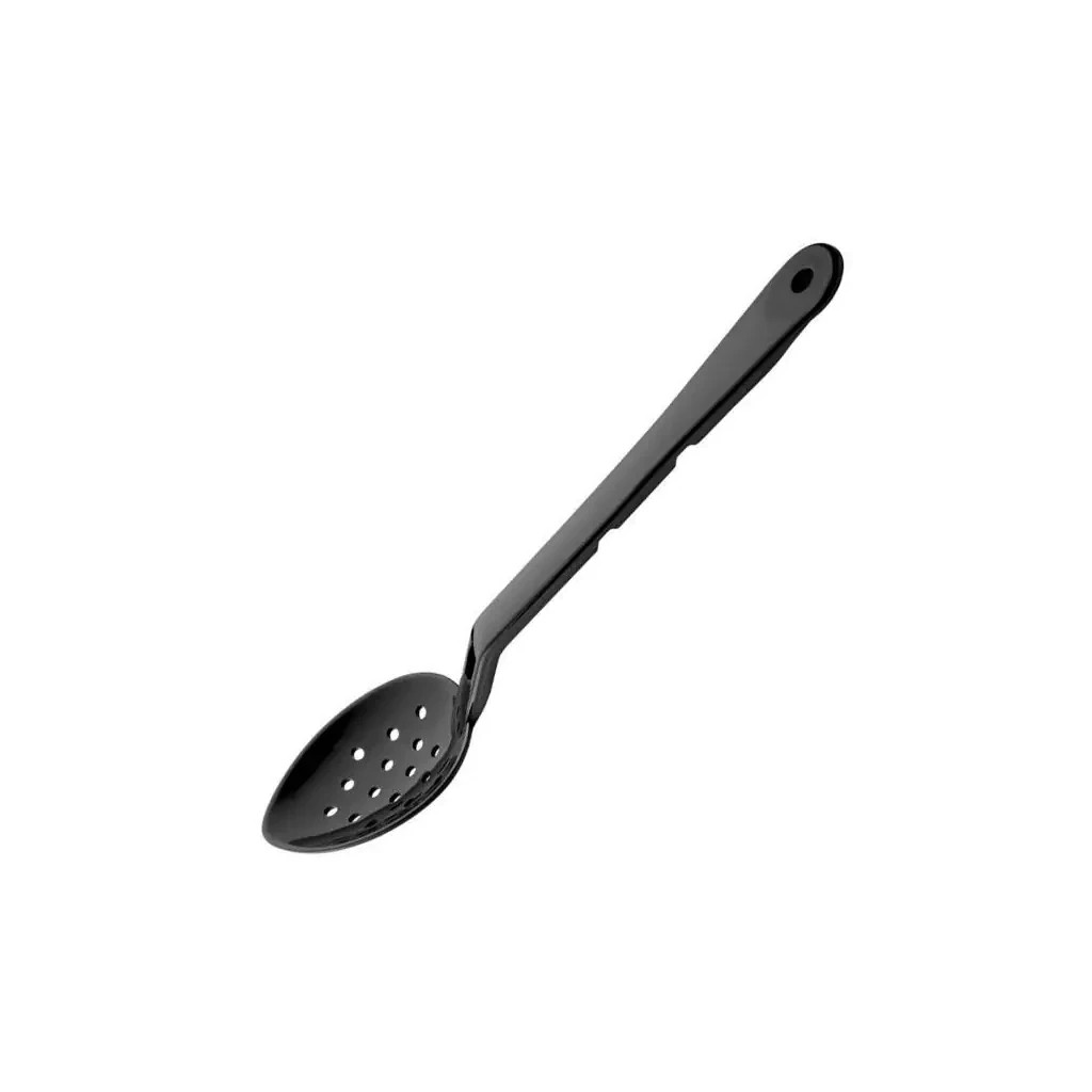 Ложка кухарська Bora Plastik для роздачі перфорована 33 см Чорна (BO718BL) - фото 1