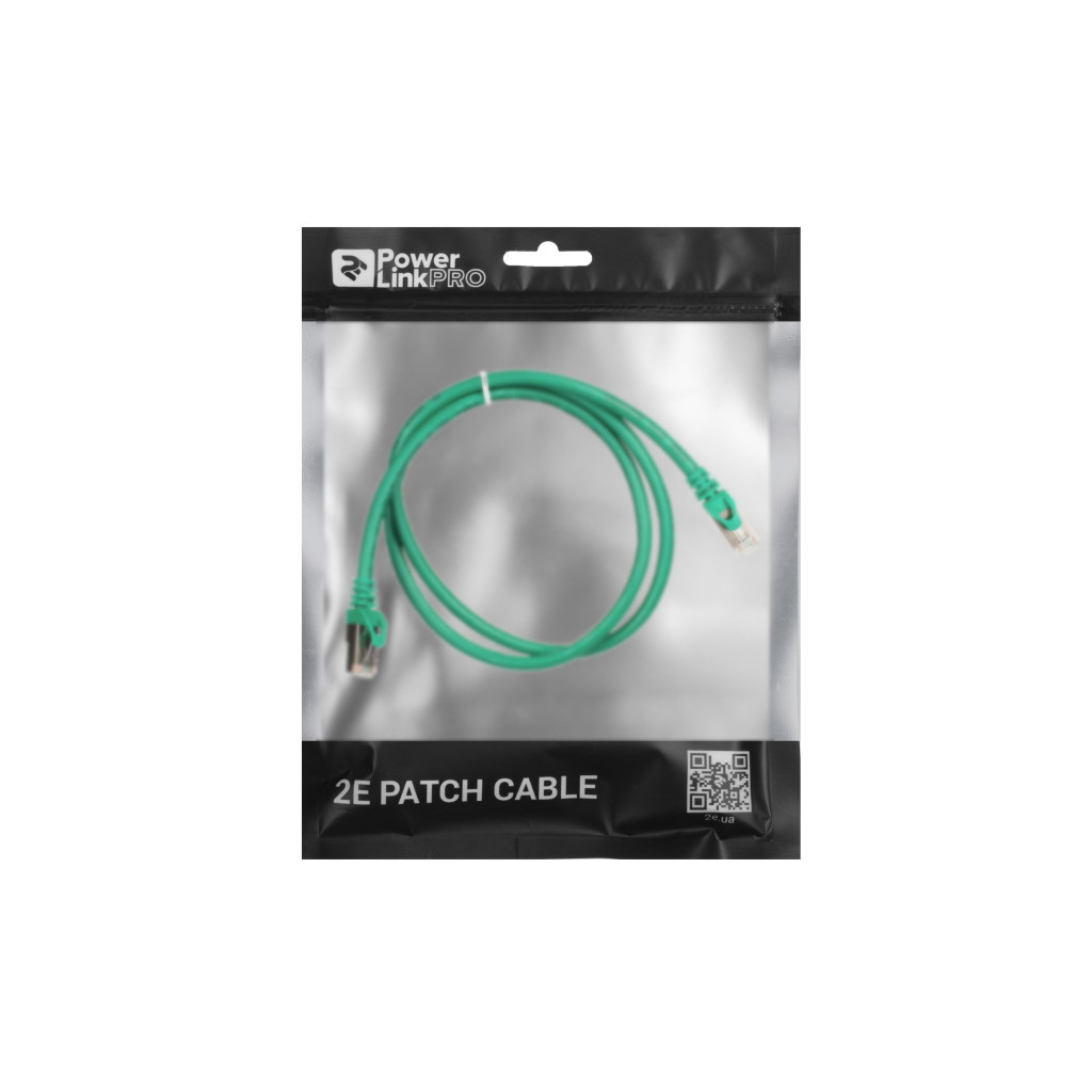 Патч-корд 1м S/FTP Cat 6 CU PVC 26AWG 7/0.16 green 2E (2E-PC6SFTPCOP-100GRN) - фото 3 Патч-корд 1м S/FTP Cat 6 CU PVC 26AWG 7/0.16 green 2E (2E-PC6SFTPCOP-100GRN) - фото 3