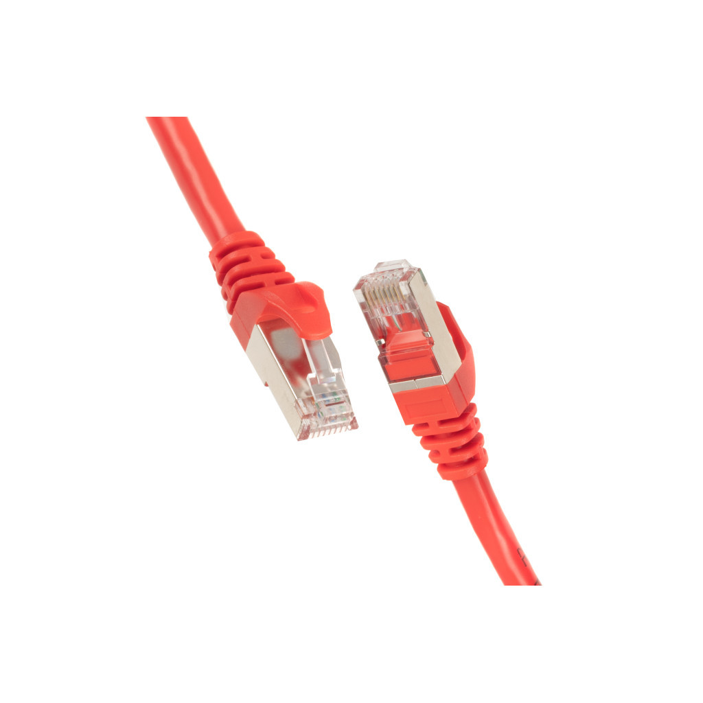 Патч-корд 1м S/FTP Cat 6 CU PVC 26AWG 7/0.16 red 2E (2E-PC6SFTPCOP-100RD) - фото 1