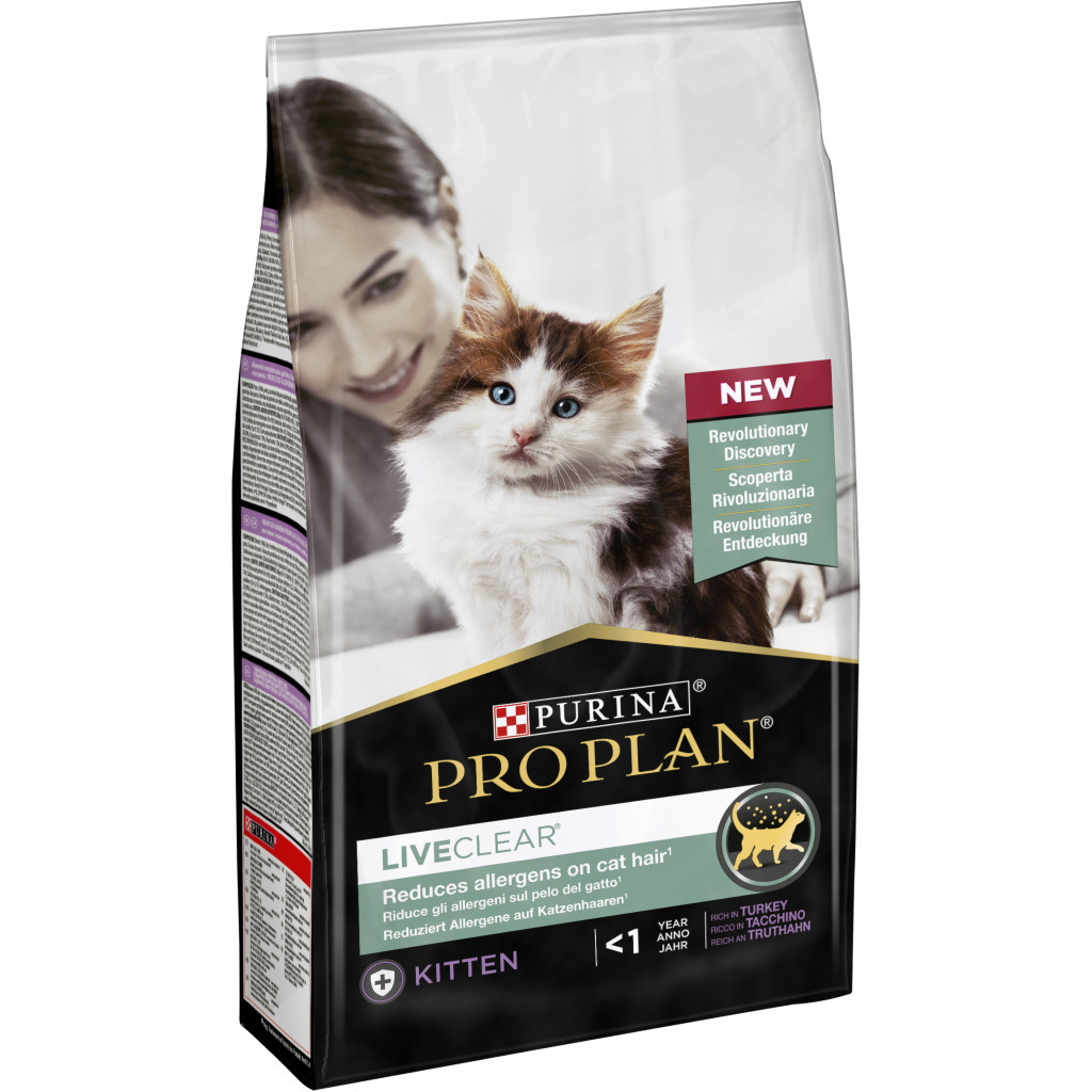 Сухий корм для кішок Purina Pro Plan LiveClear для зменшення алергенів на шерсті з індичкою 1.4 к (7613287232526) - фото 1
