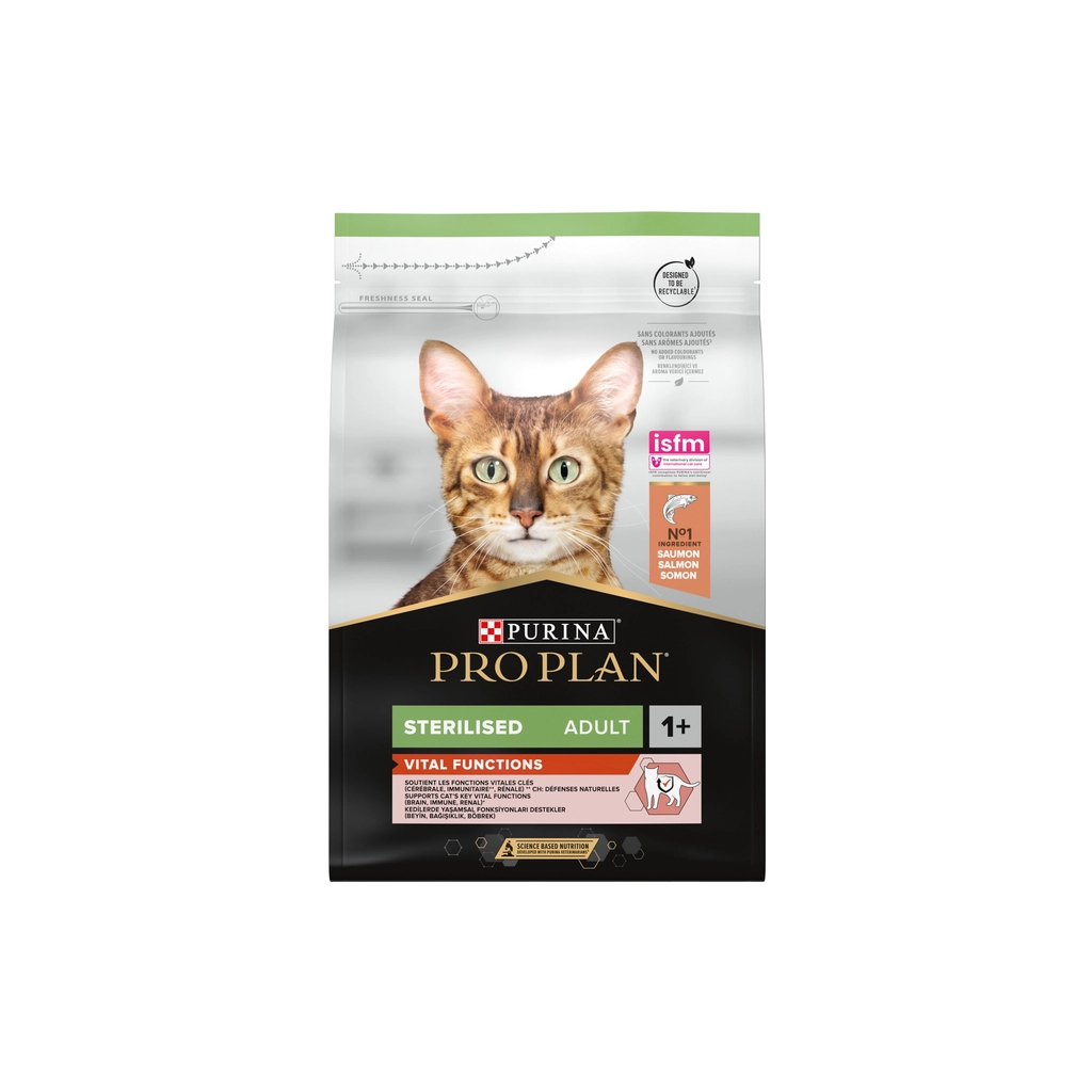 Сухий корм для кішок Purina Pro Plan Sterilised з лососем 3 кг (7613036517454) - фото 1