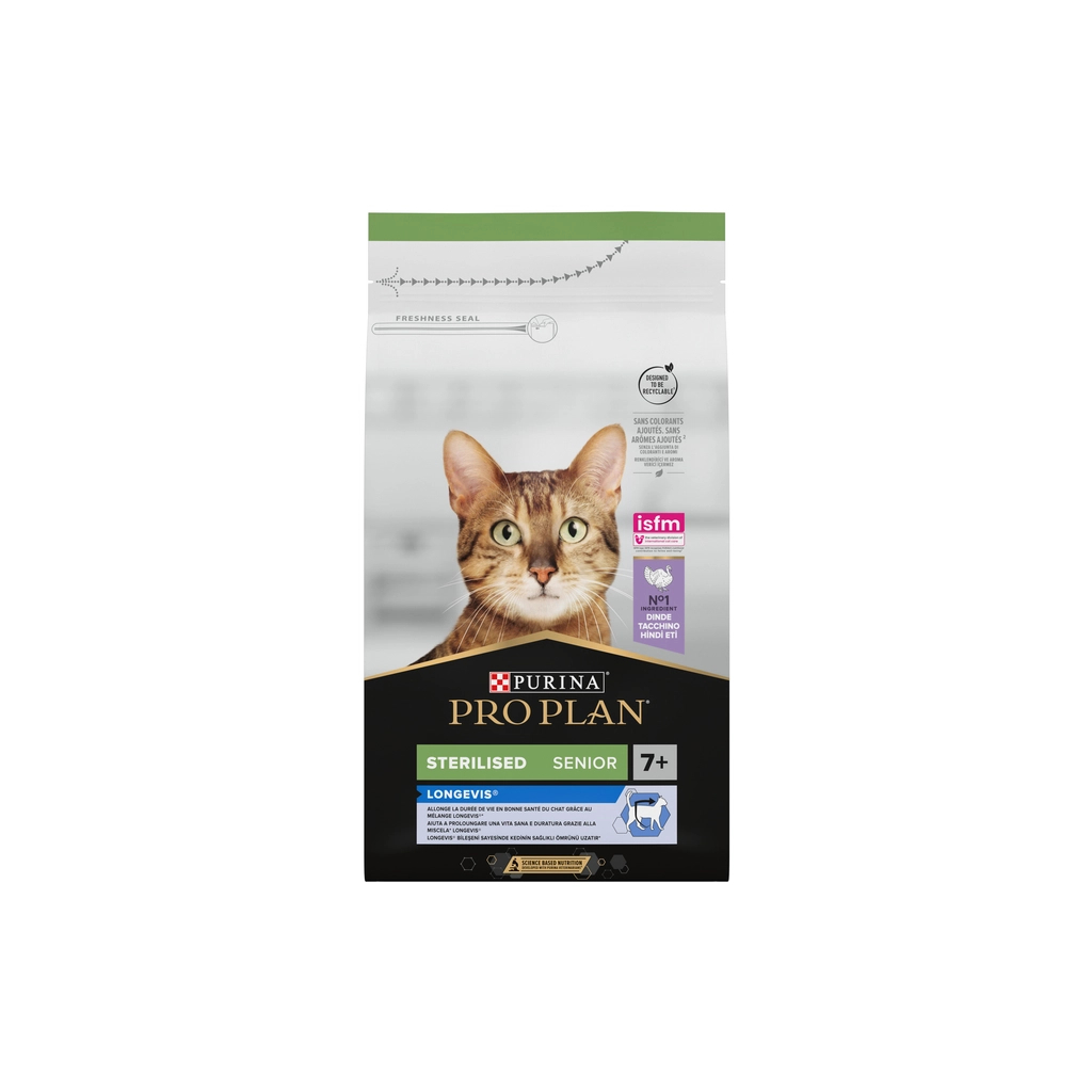 Сухий корм для кішок Purina Pro Plan Sterilised Senior з індичкою 1.5 кг (7613034989673) - фото 1