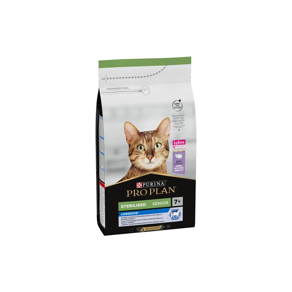 Сухий корм для кішок Purina Pro Plan Sterilised Senior з індичкою 1.5 кг (7613034989673) - фото 2 Сухий корм для кішок Purina Pro Plan Sterilised Senior з індичкою 1.5 кг (7613034989673) - фото 2
