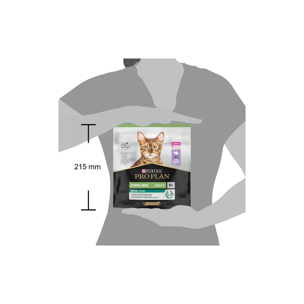 Сухий корм для кішок Purina Pro Plan Sterilised Adult 1+ Renal Plus Для дорослих стерилізованих З індичкою 400 г (7613033564673) - фото 3 Сухий корм для кішок Purina Pro Plan Sterilised Adult 1+ Renal Plus Для дорослих стерилізованих З індичкою 400 г (7613033564673) - фото 3