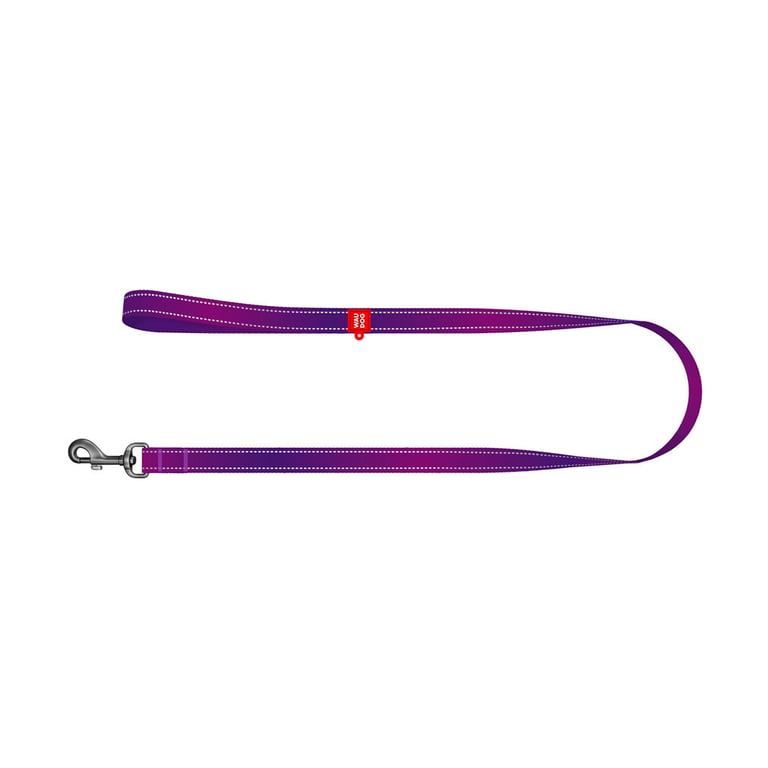 Повідець для собак WAUDOG Nylon Mono, світловідбивний M фіолетовий (52189) - фото 3