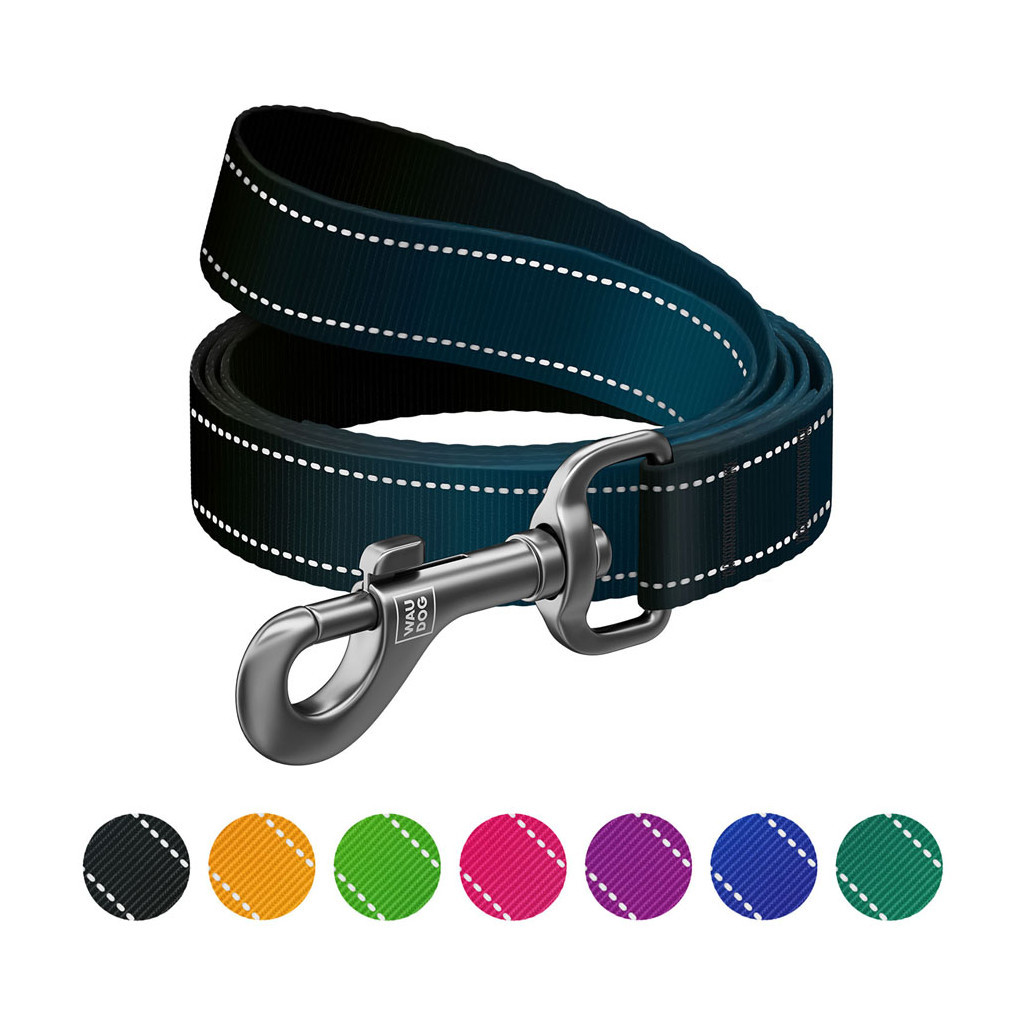 Повідець для собак WAUDOG Nylon Mono, світловідбивний S чорний (52171) - фото 1 Повідець для собак WAUDOG Nylon Mono, світловідбивний S чорний (52171) - фото 1