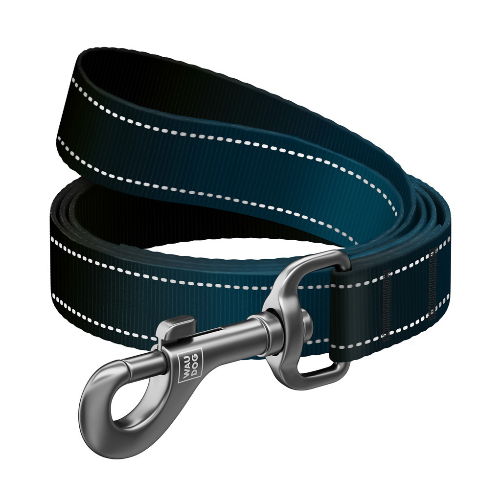 Повідець для собак WAUDOG Nylon Mono, світловідбивний S чорний (52171) - фото 2 Повідець для собак WAUDOG Nylon Mono, світловідбивний S чорний (52171) - фото 2