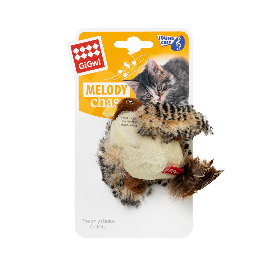 Іграшка для котів GiGwi Melody chaser Пташка зі звуковим чіпом 13 см (75042) - фото 2 Іграшка для котів GiGwi Melody chaser Пташка зі звуковим чіпом 13 см (75042) - фото 2