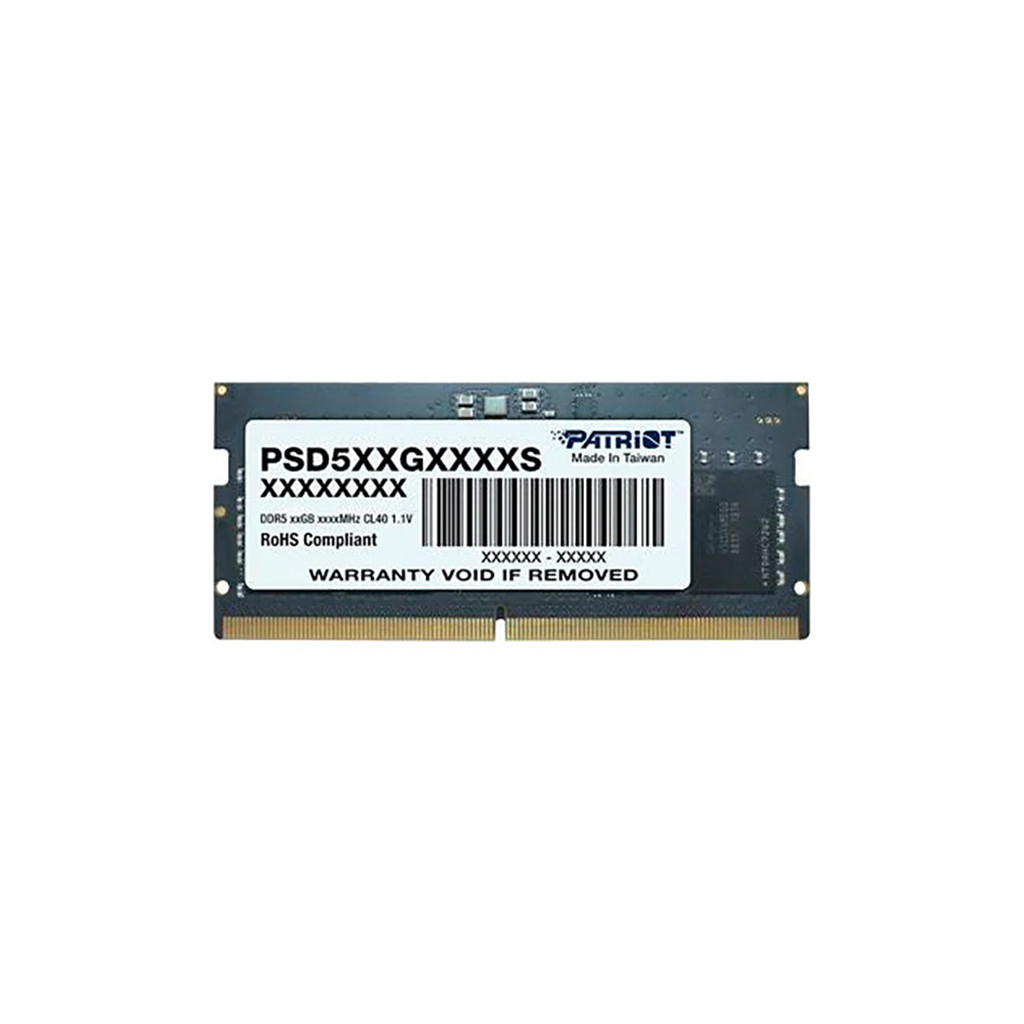 Модуль пам%27яті для ноутбука SoDIMM DDR5 8GB 5600 MHz Patriot (PSD58G560041S) Модуль пам%27яті для ноутбука SoDIMM DDR5 8GB 5600 MHz Patriot (PSD58G560041S)