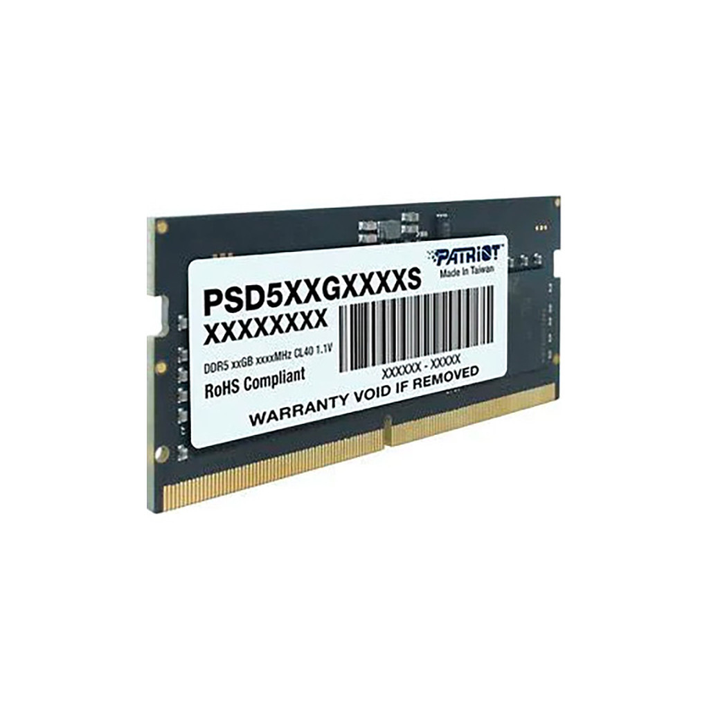 Модуль пам'яті для ноутбука SoDIMM DDR5 8GB 5600 MHz Patriot (PSD58G560041S) - фото 2 Модуль пам'яті для ноутбука SoDIMM DDR5 8GB 5600 MHz Patriot (PSD58G560041S) - фото 2