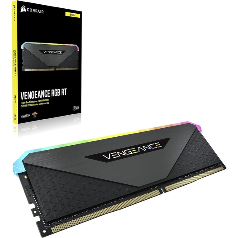 Модуль пам’яті для комп’ютера DDR4 32GB (2x16GB) 3600 MHz Vengeance RGB RT Black Corsair (CMN32GX4M2Z3600C18)