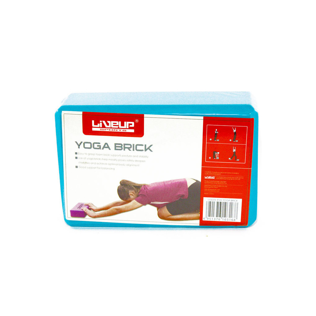 Блок для йоги LiveUp EVA Brick Уні 22,9 x 15,2 x 7,6см Синій (LS3233A-b) - фото 3 Блок для йоги LiveUp EVA Brick Уні 22,9 x 15,2 x 7,6см Синій (LS3233A-b) - фото 3