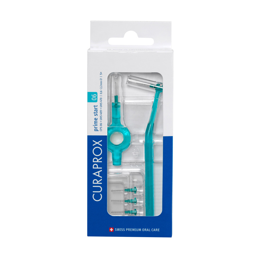 Щітки для міжзубних проміжків Curaprox Prime Start CPS 06 D 0.6 - 2.2 мм 5 шт. + 2 тримачі (7612412427639) - фото 1 Щітки для міжзубних проміжків Curaprox Prime Start CPS 06 D 0.6 - 2.2 мм 5 шт. + 2 тримачі (7612412427639) - фото 1