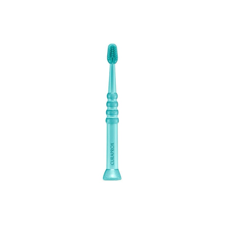 Дитяча зубна щітка Curaprox CS Baby з гумованою ручкою (0-4 років) Зелений (CS Baby-07) - фото 2
