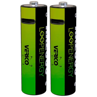 Акумулятор Verico AA USB Type-C 1700mAh 1.5V Li-ion * 2 (LoopEnergy) (1UDBT-A1WEA2-NN)
