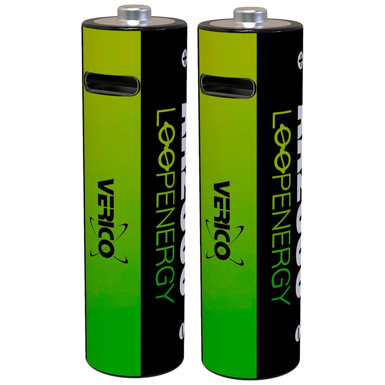 Акумулятор Verico AA USB Type-C 1700mAh 1.5V Li-ion * 2 (LoopEnergy) (1UDBT-A1WEA2-NN) - фото 1
