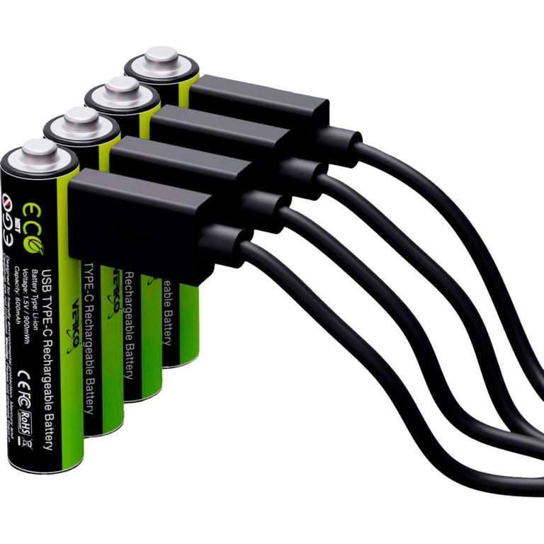 Акумулятор Verico AAA USB Type-C 600mAh 1.5V Li-ion * 4 (LoopEnergy) (1UDBT-A2WEBC-NN) - фото 2