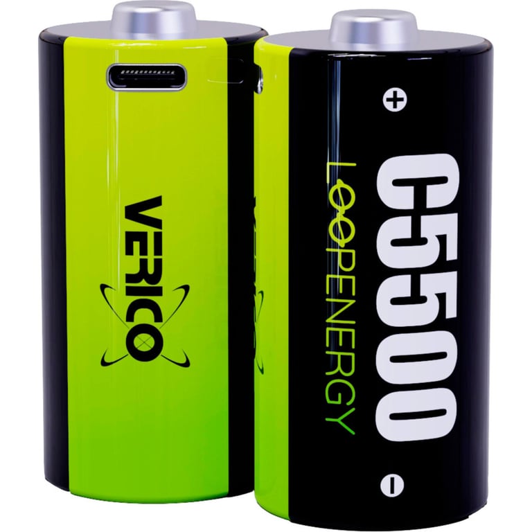 Акумулятор Verico C/R14 USB Type-C 3700mAh 1.5V Li-ion * 2 (LoopEnergy) (1BTOV-A4N0A2-NN) - фото 1