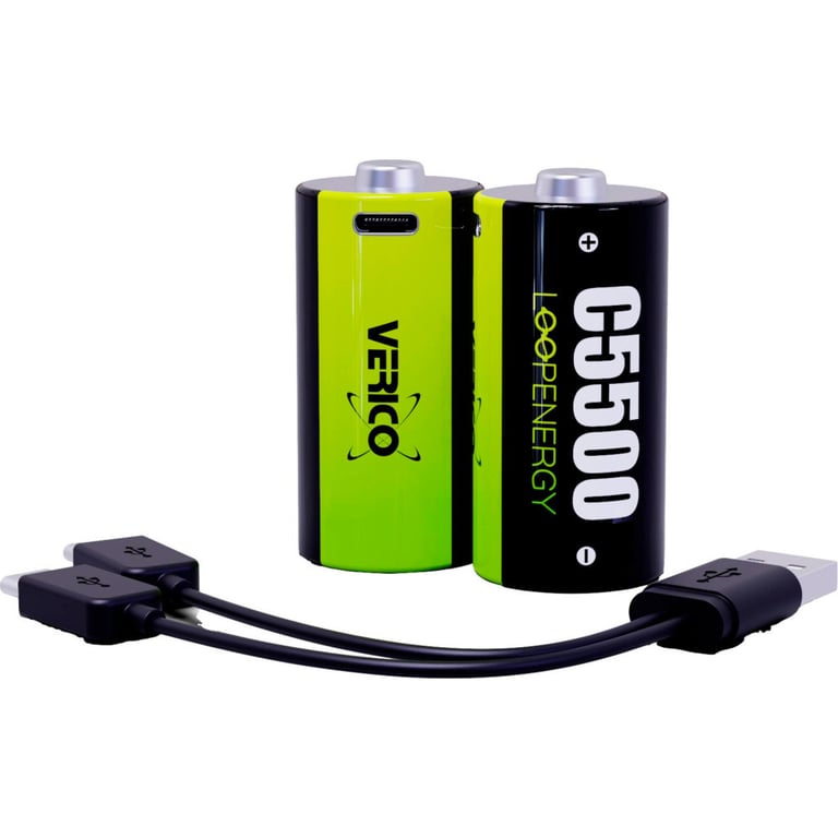 Акумулятор Verico C/R14 USB Type-C 3700mAh 1.5V Li-ion * 2 (LoopEnergy) (1BTOV-A4N0A2-NN) - фото 2