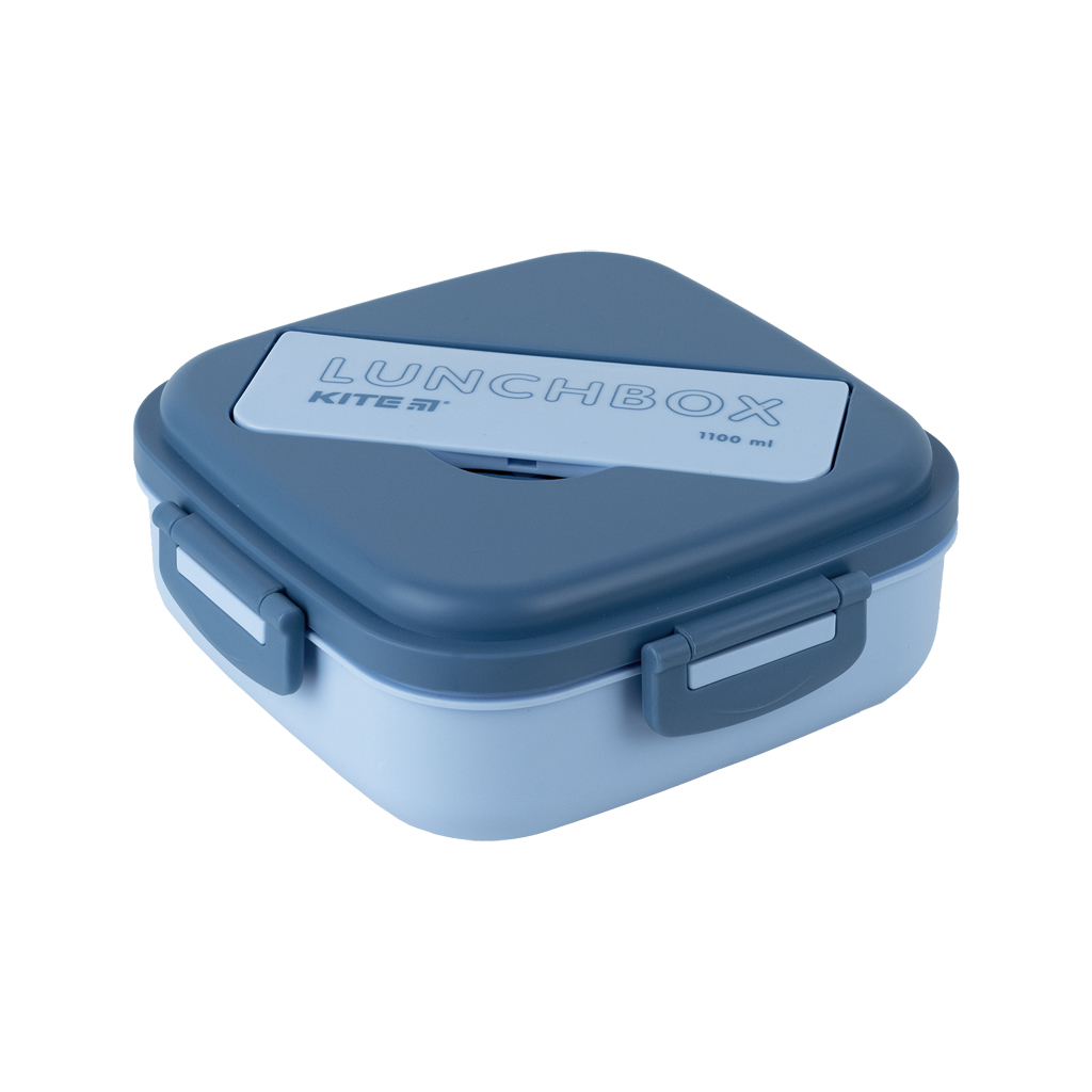 Ланч-бокс дитячий Kite з розділювачем 1100 мл, блакитний (K23-186-2) - фото 1